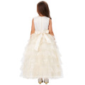 Grace Karin ärmellose Schichten Blumenmädchen Prinzessin Brautjungfer Champagner Festzug Mädchen Geburtstagsfeier Kleid 2 ~ 12Jahre CL008994-2